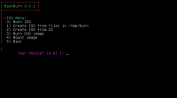 Menu des images ISO de Bashburn