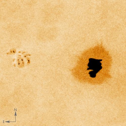 NOAA 10673, tache solaire
