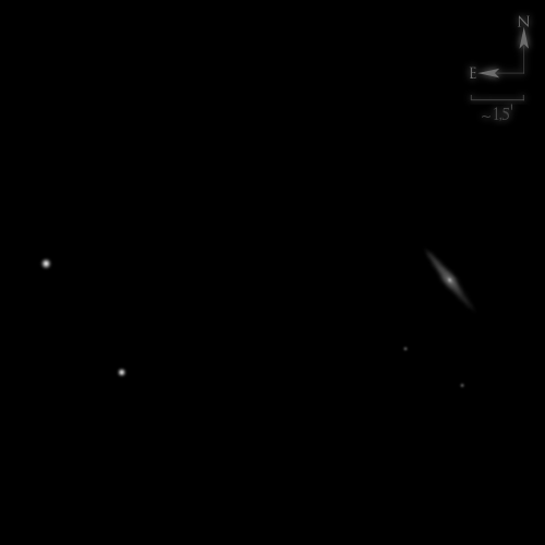 Dessin de NGC 3115