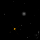 Dessin de NGC 404, le fantôme de Mirach