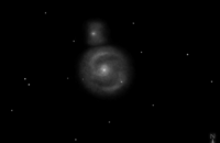 Dessin de M 51, la galaxie du tourbillon