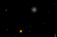 Dessin de NGC 404, le fantôme de Mirach
