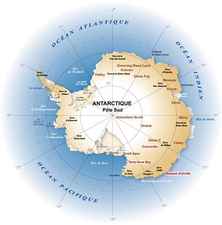 Carte générale de l'Antarctique